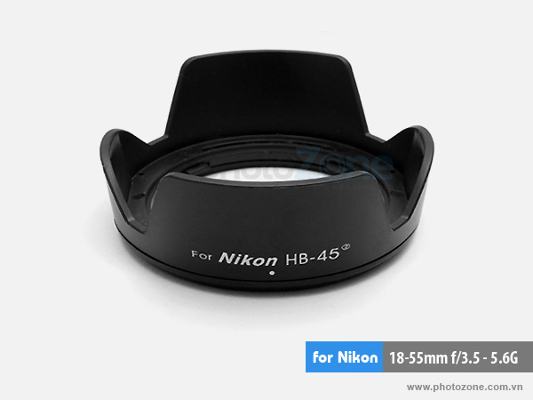 Hood HB-45 II for Nikon AF-S DX NIKKOR 18-55mm f/3.5-5.6G VR (Hood hoa sen)
