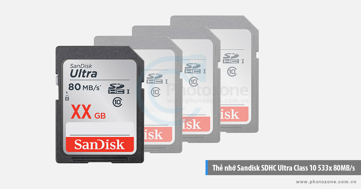 Thẻ nhớ máy ảnh Sandisk SDHC Ultra Class 10 533x 80MB/s