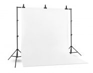 Bộ phông vải chụp ảnh trắng (2 x 3m) Cotton Muslin cao cấp, kèm khung treo (2 x 2m)