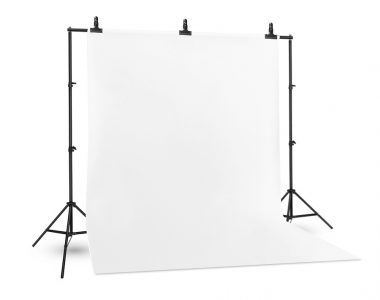 Bộ phông vải chụp ảnh trắng (1.8 x 2.9m) Cotton Muslin cao cấp, kèm khung treo (2 x 2m)