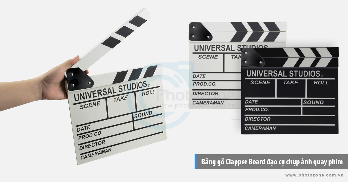 Bảng gỗ Clapper Board đạo cụ chụp ảnh quay phim