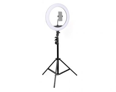 Bộ đèn LED Ring 45cm RL-18 siêu sáng LiveStreams chỉnh màu (3200-5600K), cổng USB sạc điện thoại + chân đèn