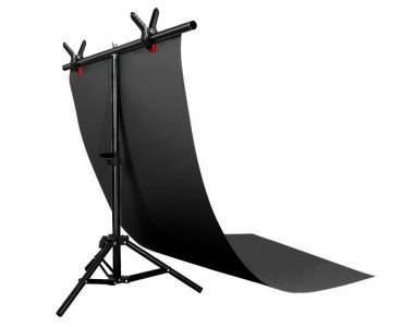 Bộ phông PVC đen chụp ảnh sản phẩm (60 x 130cm), kèm khung treo chữ T (68 x 75cm)