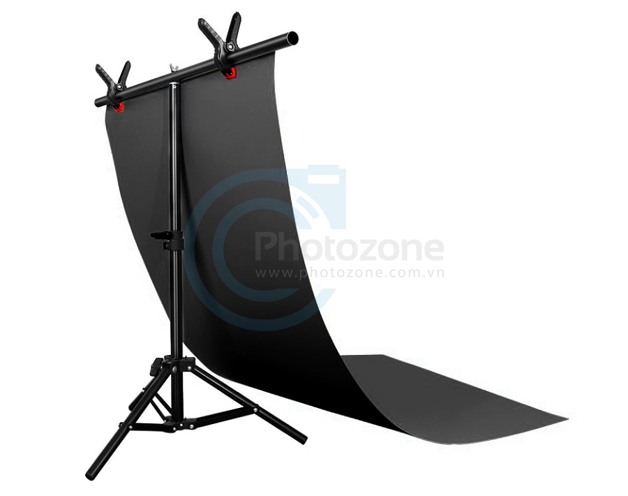 Bộ phông PVC đen chụp ảnh sản phẩm (60 x 130cm), kèm khung treo ...