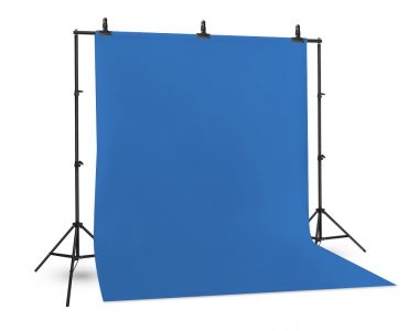 Bộ phông vải chụp ảnh thẻ xanh dương (1.8 x 2.9m) Cotton Muslin cao cấp, kèm khung treo (2 x 2m)