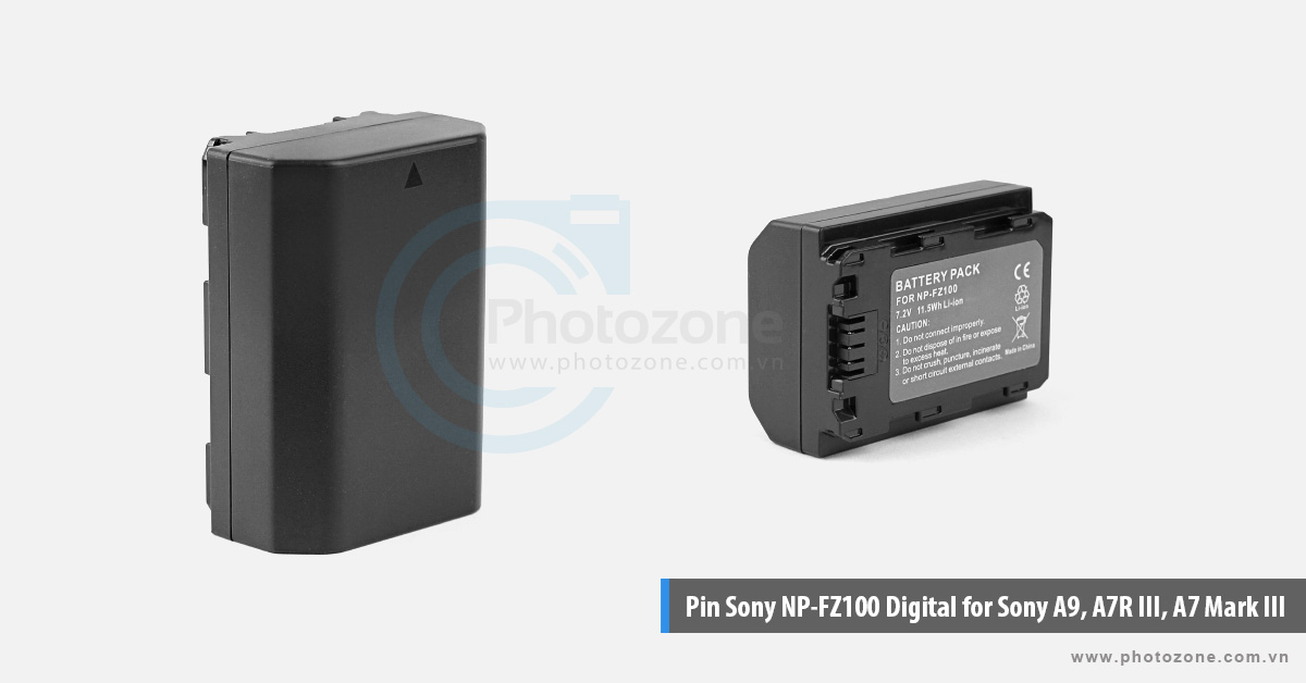 Pin Sony NP-FZ100 Digital for Sony A9, A7R III, A7 Mark III