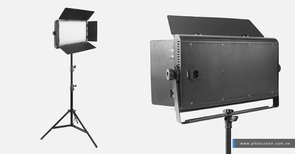 Bộ đèn Kino Led Panel LP-128 128W sáng trắng (5600K) quay phim chuyên nghiệp kèm chân đèn