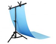 Bộ phông PVC xanh da trời chụp ảnh sản phẩm (60 x 130cm), kèm khung treo chữ T (68 x 75cm)