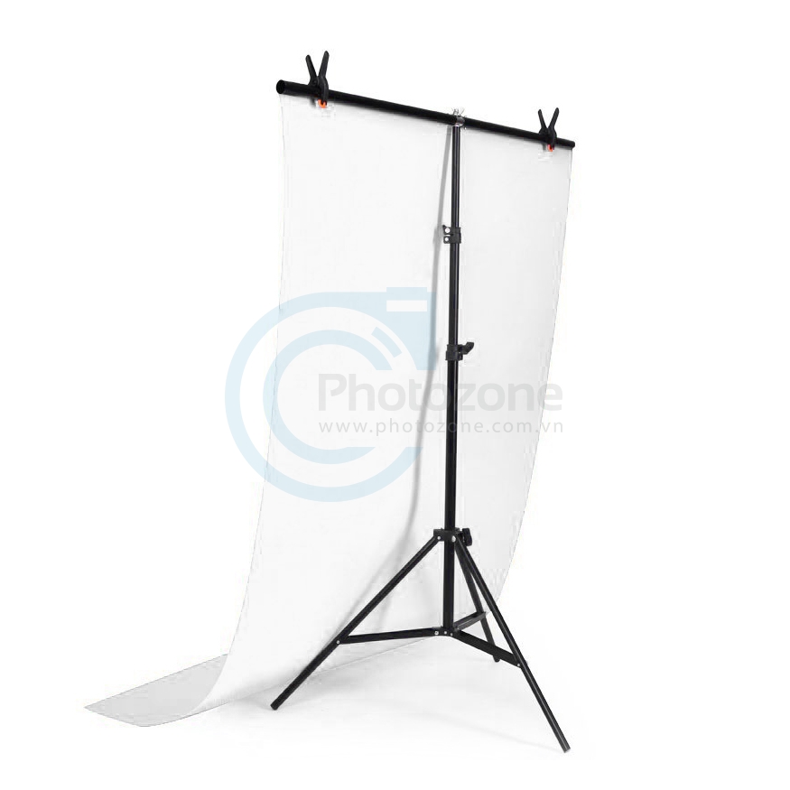 Bộ phông PVC trắng chụp ảnh sản phẩm (120 x 200cm), kèm khung treo chữ T (100 x 200cm)